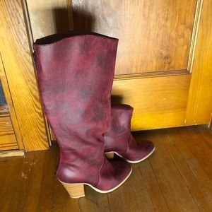 Just Fab Boots Maroon